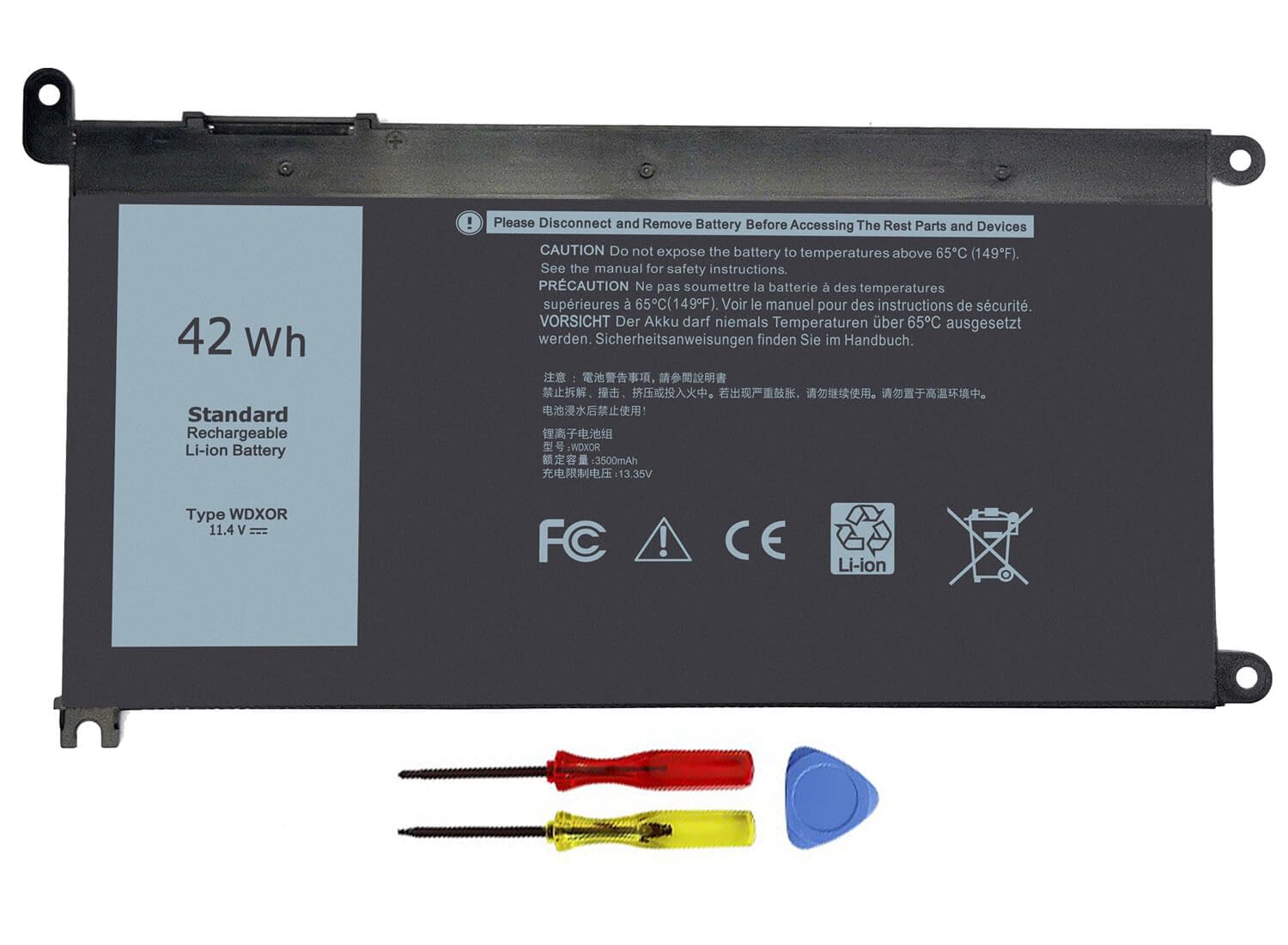 Amazon.com: 42Wh WDX0R Battery Replacement for Dell Inspiron 13 15